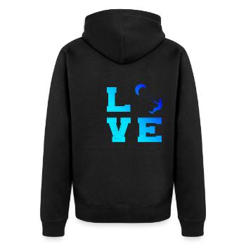 Women's Kiting Kitesurfing Kitesurf Men's Kite - Unisex Premium Organic Zip Hoodie - black - Back - Nico (187cm)