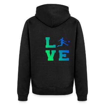 Football Football Football players Footballers - Unisex Premium Organic Zip Hoodie - black - Back - Nico (187cm)