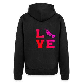 Trompette Jouant Trompette Trompettiste - Veste à capuche bio Premium Unisexe - noir - Dos - Nico (187cm)