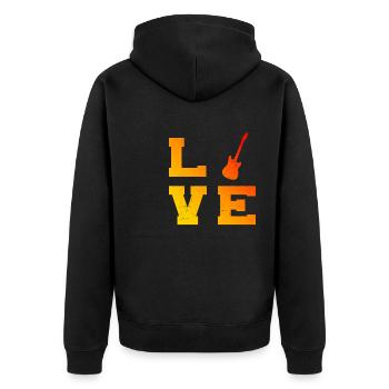 Guitariste Guitare Femmes Guitariste Hommes - Veste à capuche bio Premium Unisexe - noir - Dos - Nico (187cm)