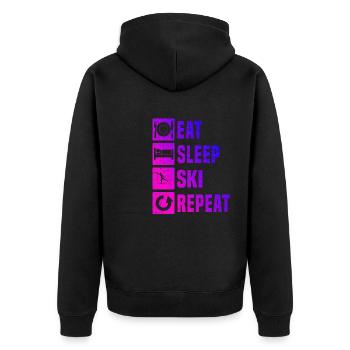 Cross Country Hommes Femmes Cross Country Skate Cross Country Skat - Veste à capuche bio Premium Unisexe - noir - Dos - Nico (187cm)