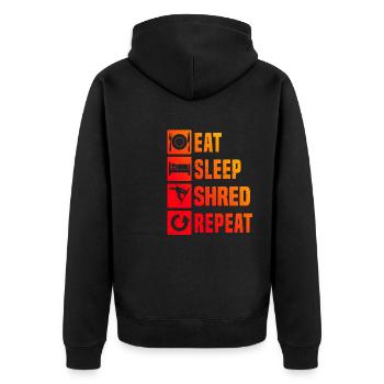 Snowboard Snowboarder Snowboard Femmes Hommes - Veste à capuche bio Premium Unisexe - noir - Dos - Nico (187cm)
