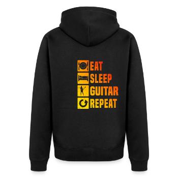 Egitarre Guitar Guitar Women's Guitar Player - Unisex Premium Organic Zip Hoodie - black - Back - Nico (187cm)