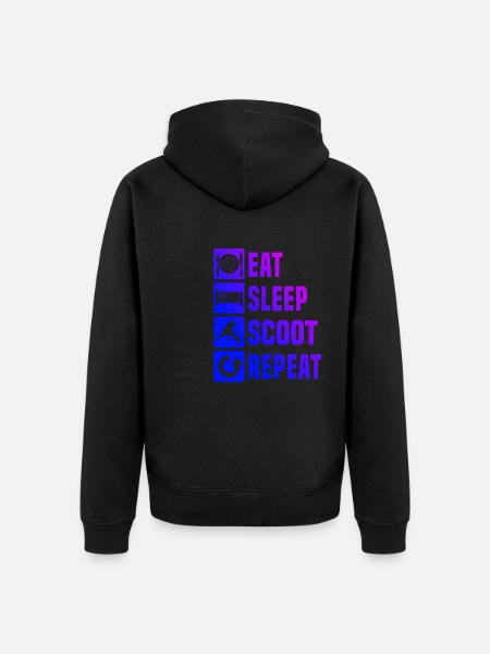 Stunt Scooter Scooter Damen Scooter Stunt - Unisex Premium Bio Zip Hoodie - Schwarz