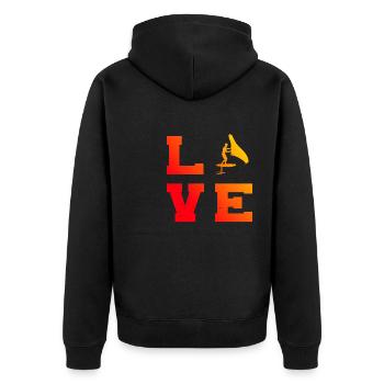wingfoil hydrofoil wingsurf wingsurf Women - Unisex Premium Organic Zip Hoodie - black - Back - Nico (187cm)
