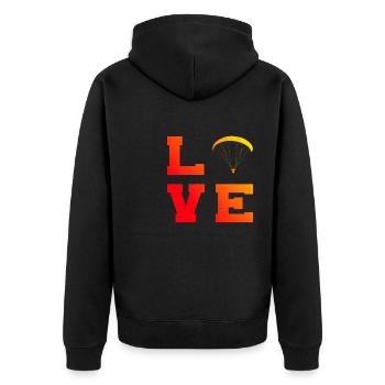 Paragliding Paragliding Women Paragliding - Unisex Premium Organic Zip Hoodie - black - Back - Nico (187cm)