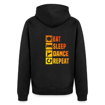 Breakdance Hommes Hiphop Femmes Hip Hop Bgirl - Veste à capuche bio Premium Unisexe - noir - Dos - Nico (187cm)