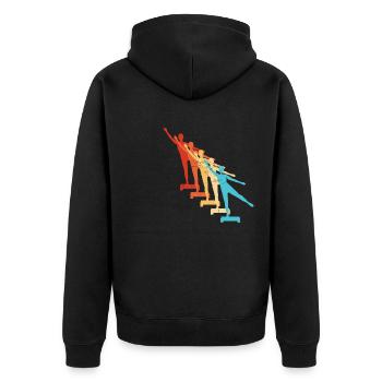 Entraînement en force Aérobic Gymnastique physique Fitness - Veste à capuche bio Premium Unisexe - noir - Dos - Nico (187cm)