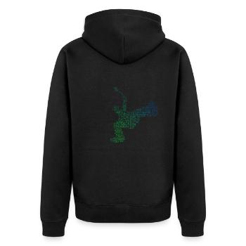 Femmes Hommes Bboy Hip Hop Breakdance Bgirl - Veste à capuche bio Premium Unisexe - noir - Dos - Nico (187cm)