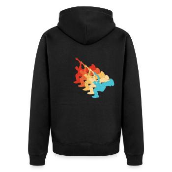 Bboy Breakdance Hommes Hiphop Break Dance - Veste à capuche bio Premium Unisexe - noir - Dos - Nico (187cm)