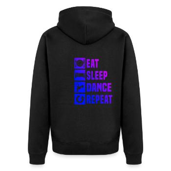 Breakdance Hommes Breakdance Hip Hop Hip Hop - Veste à capuche bio Premium Unisexe - noir - Dos - Nico (187cm)
