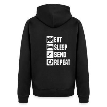 Ski Ski Libre Femmes Saut à Ski Hommes Nage Libre S - Veste à capuche bio Premium Unisexe - noir - Dos - Nico (187cm)