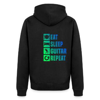guitare classique Hommes Guitare électronique - Veste à capuche bio Premium Unisexe - noir - Dos - Nico (187cm)
