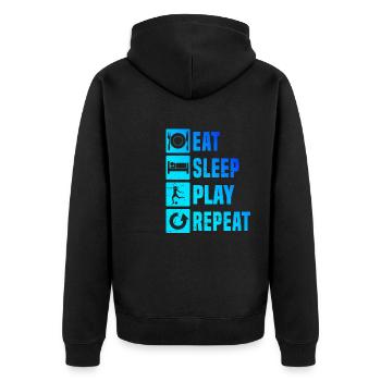 Football féminin Football Jeu de football Football Football - Veste à capuche bio Premium Unisexe - noir - Dos - Nico (187cm)