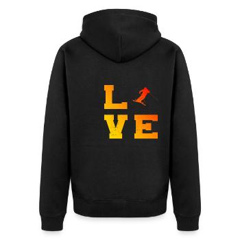 Hommes Slopestyle Femmes Freestyle Ski Ski Freestyle - Veste à capuche bio Premium Unisexe - noir - Dos - Nico (187cm)
