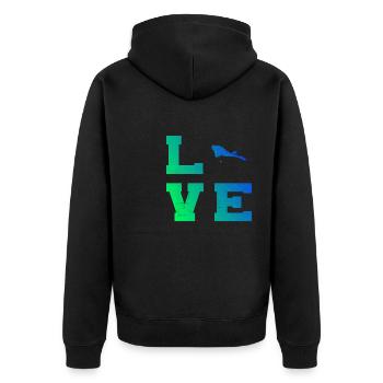 Scuba Diver Tauchen Scuba Tauchen Taucher - Unisex Premium Bio Zip Hoodie - Schwarz - Hinten - Nico (187cm)