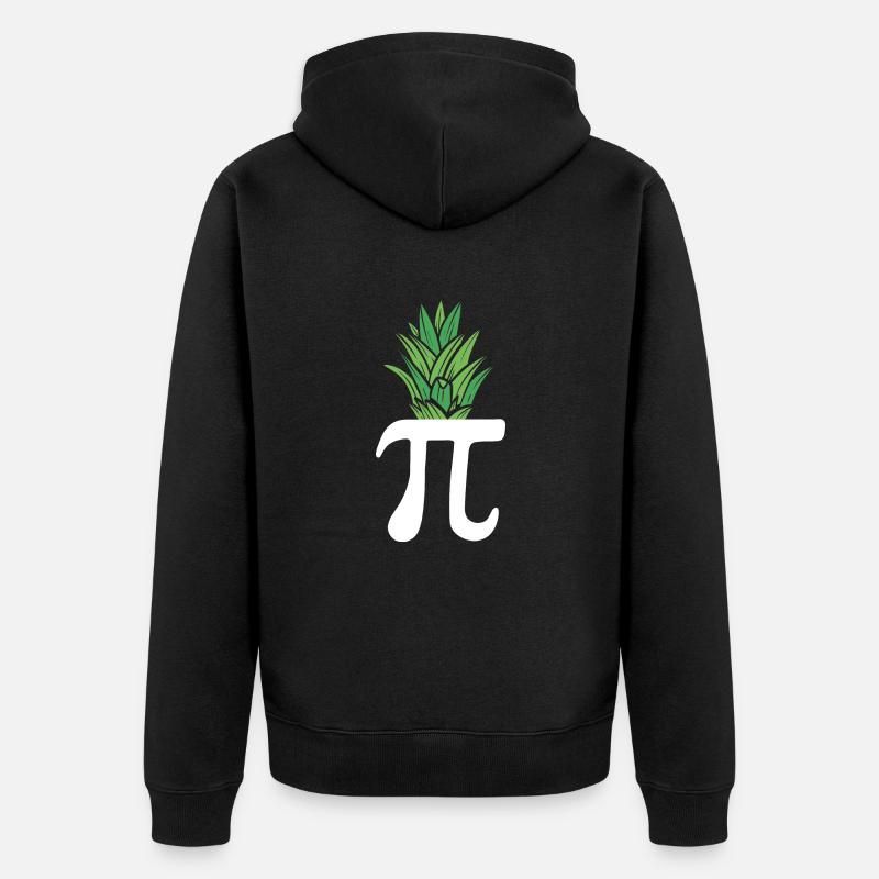 Math Pi-Ananas Pi - Veste à capuche bio Premium Unisexe - noir