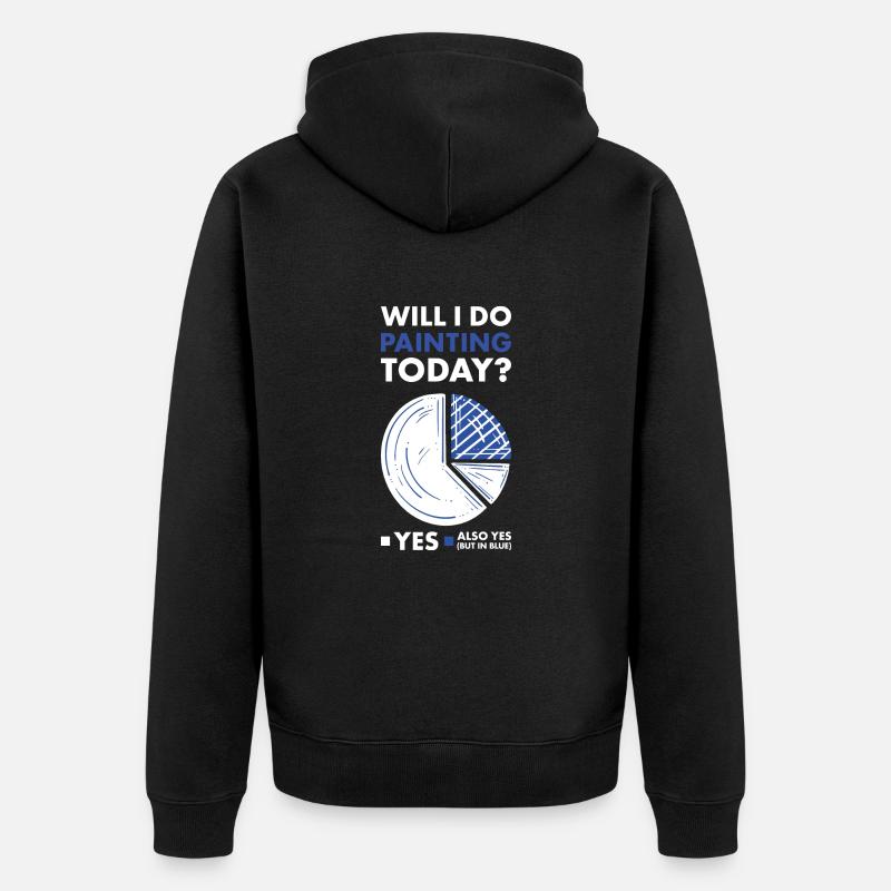 Painter Will I Dance Today - Unisex Premium Bio Zip Hoodie - Schwarz