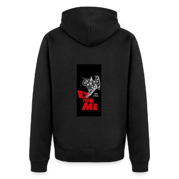 motocross rider - Veste à capuche bio Premium Unisexe - noir - Dos - Nico (187cm)