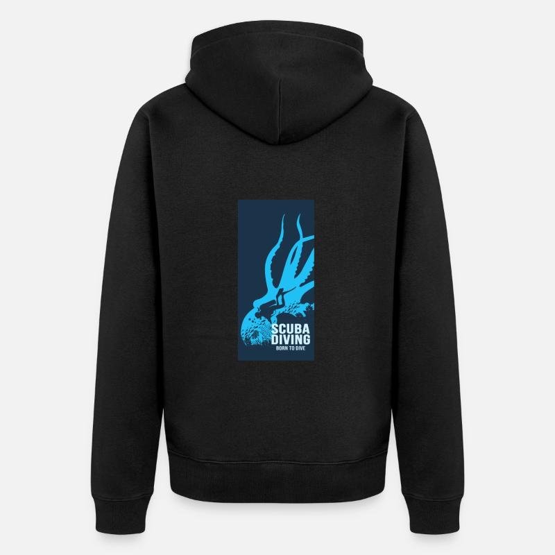 Scuba Diving Diver Diver - Unisex Premium Bio Zip Hoodie - Schwarz