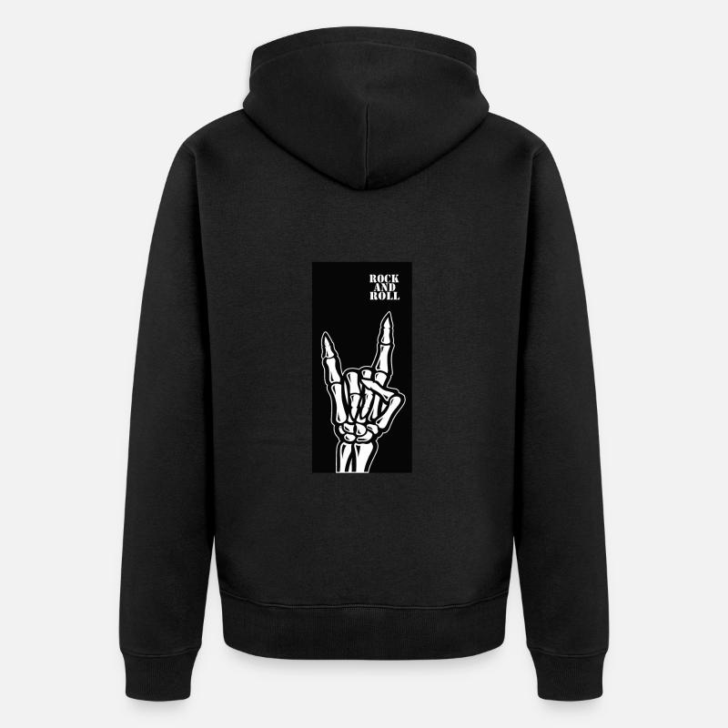 Rock 'n' Roll - Unisex Premium Bio Zip Hoodie - Schwarz
