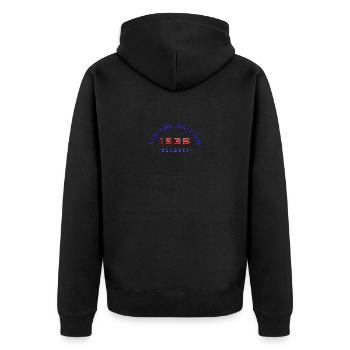1935, édition limitée - Veste à capuche bio Premium Unisexe - noir - Dos - Nico (187cm)