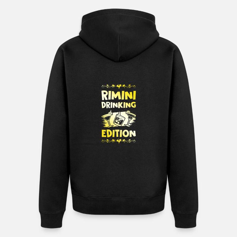 Rimini Drinking Saying - Veste à capuche bio Premium Unisexe - noir