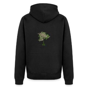 Tree in spring - Unisex Premium Organic Zip Hoodie - black - Back - Nico (187cm)