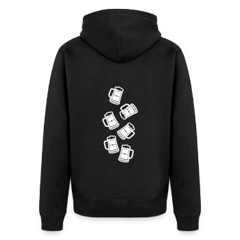 Chope de bière bière alcool Cheers - Veste à capuche bio Premium Unisexe - noir - Dos - Nico (187cm)