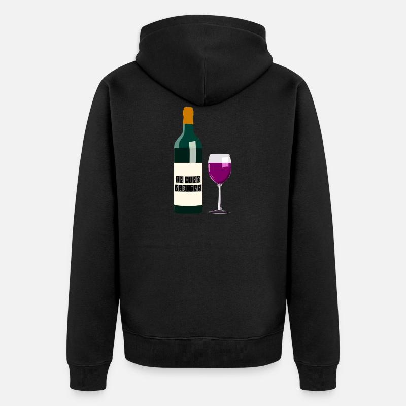 vin - Veste à capuche bio Premium Unisexe - noir