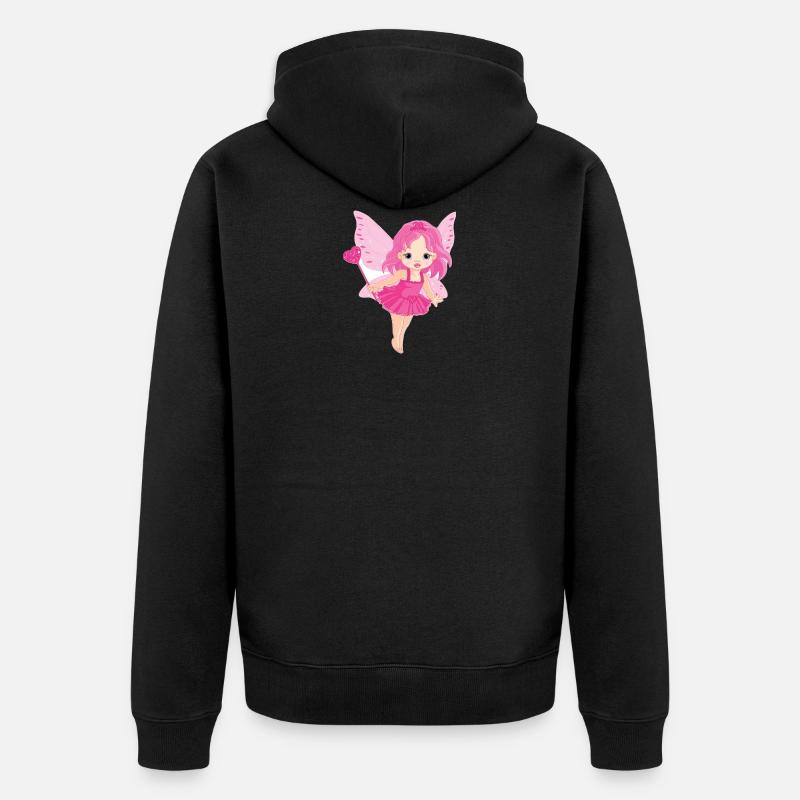 Les ailes de fée - Veste à capuche bio Premium Unisexe - noir
