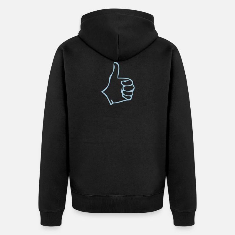 pouce ok valide 1 - Veste à capuche bio Premium Unisexe - noir