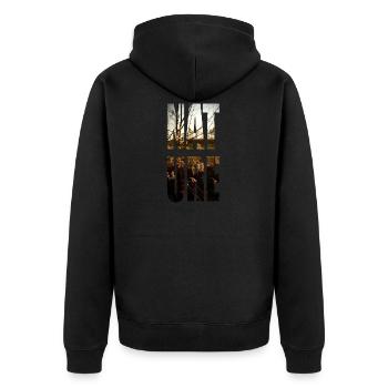 nature n ° 2 - Veste à capuche bio Premium Unisexe - noir - Dos - Nico (187cm)