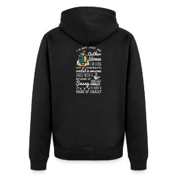 Auteur Rédacteur - Veste à capuche bio Premium Unisexe - noir - Dos - Nico (187cm)