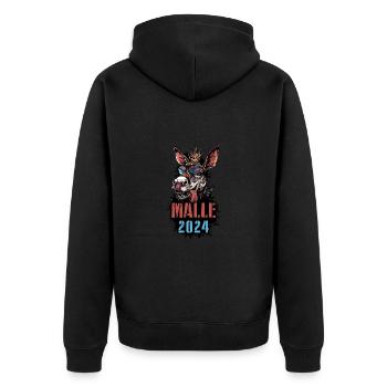 Malle 2024 Âne de vacances - Veste à capuche bio Premium Unisexe - noir - Dos - Nico (187cm)
