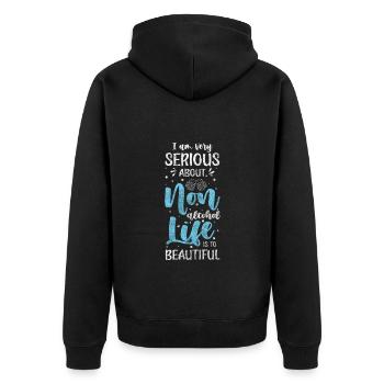 Bière, Arrêter De L’alcool, Santé - Veste à capuche bio Premium Unisexe - noir - Dos - Nico (187cm)