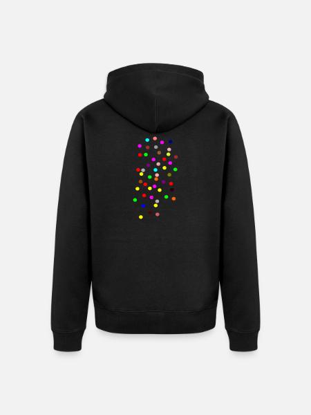 Bunte Konfettimuster Für Festliche Anlässe - Unisex Premium Bio Zip Hoodie - Schwarz