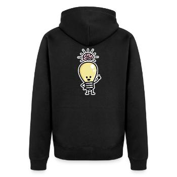 Ampoule Idée Cerveaux Génie Créatif Créativité - Veste à capuche bio Premium Unisexe - noir - Dos - Nico (187cm)