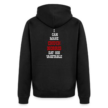 Chemise de karaté végétale drôle, Jiu Jitsu Food Fun - Veste à capuche bio Premium Unisexe - noir - Dos - Nico (187cm)