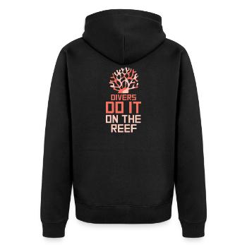 Tauchen Taucher Schnorcheln Sporttaucher - Unisex Premium Bio Zip Hoodie - Schwarz - Hinten - Nico (187cm)