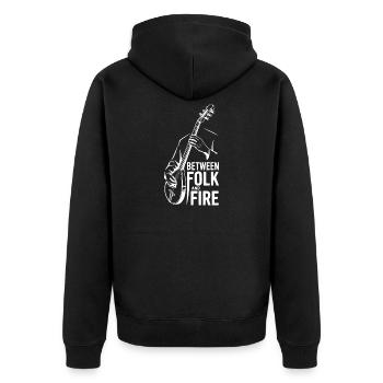 Tambura - Entre le folklore et le feu - Musique balkanique - Veste à capuche bio Premium Unisexe - noir - Dos - Nico (187cm)