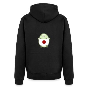 Süße Bohne - Japan - Unisex Premium Bio Zip Hoodie - Schwarz - Hinten - Nico (187cm)