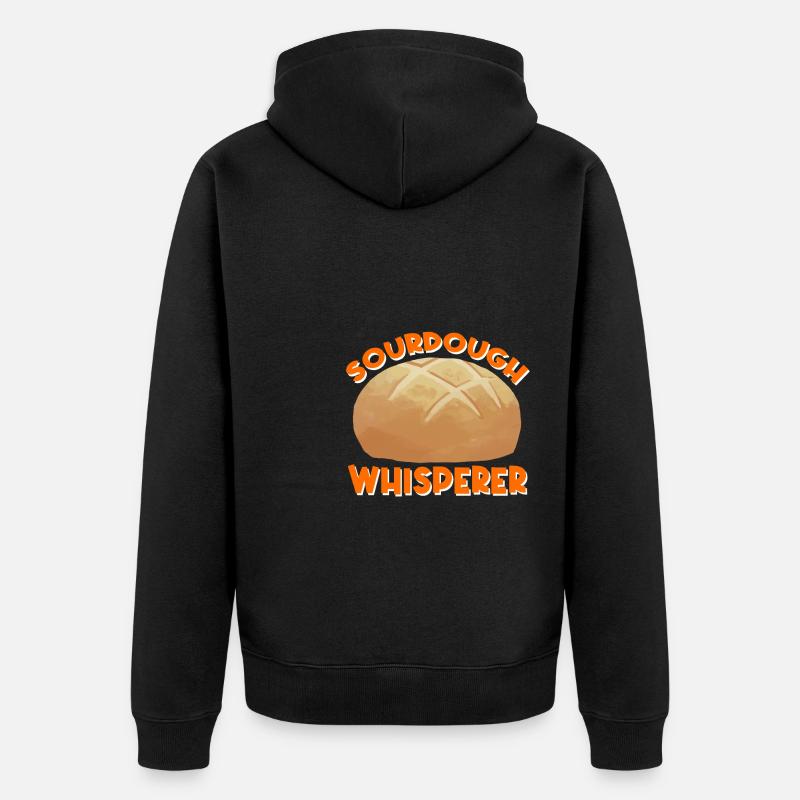 Sourdough Whisperer | Bread Baking - Unisex Premium Bio Zip Hoodie - Schwarz
