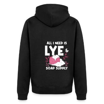 Tout ce dont j’ai besoin, c’est d’un approvisionnement en lessive et en savon - Soap Maker - Veste à capuche bio Premium Unisexe - noir - Dos - Nico (187cm)
