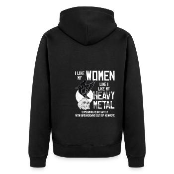 Musique Heavy Metal - Veste à capuche bio Premium Unisexe - noir - Dos - Nico (187cm)