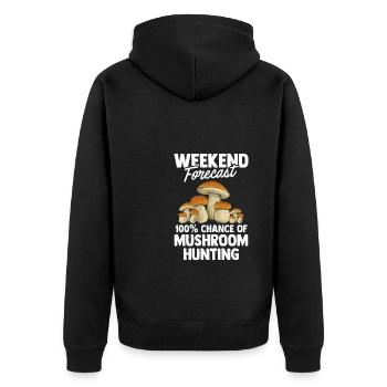 Chasse aux champignons - Veste à capuche bio Premium Unisexe - noir - Dos - Nico (187cm)