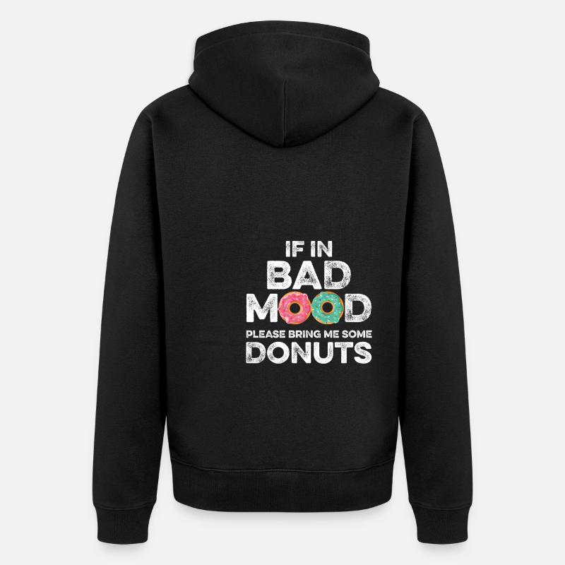 Amateur de beignets - Veste à capuche bio Premium Unisexe - noir