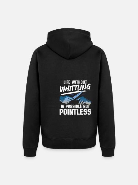 Whittler | Woddcarving - Unisex Premium Bio Zip Hoodie - Schwarz