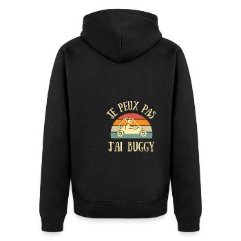je peux pas j'ai buggy homme humour idée cadeau - Veste à capuche bio Premium Unisexe - noir - Dos - Nico (187cm)