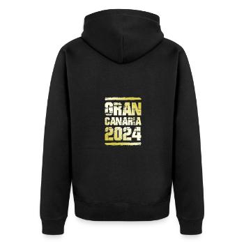 Gran Canaria 2024 Or - Veste à capuche bio Premium Unisexe - noir - Dos - Nico (187cm)